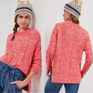 Anthropologie Pilcro Jasmine Cable-Knit Tunic Sweater